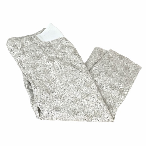 Old Navy Pixie Maternity Ankle Pants Side Panels White Brown Size 12 - Picture 11 of 11